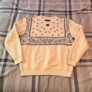 Bandana print crew neck sweatshirt